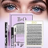 B&Q Lash Clusters Kit 280PCS Eyelash Clusters Kit,30D 40D D 9-16MIX Individual Lash Comfortable Eyelash Extension Set, Classi
