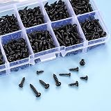 qxayxa 520 Pcs Mini Self Tapping Screws M2-M3 Black Torx Kit view 7
