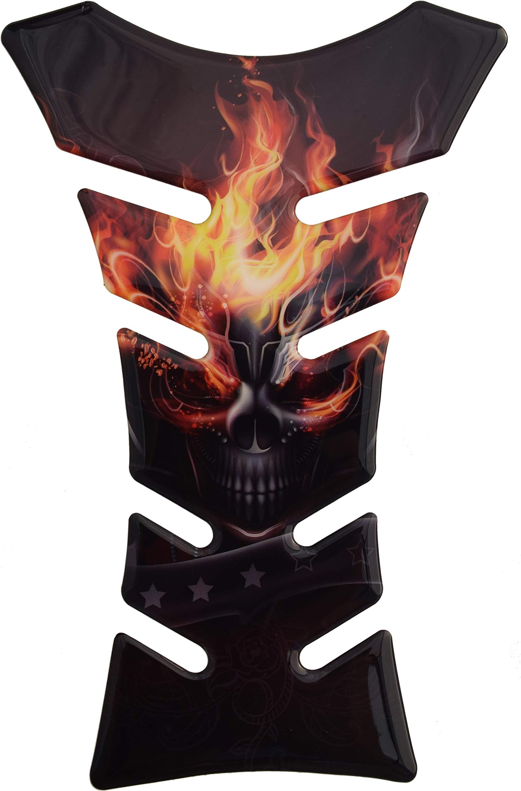 Tank Pad Skull – Motorcycle Tank Protector Protection | Protects Against Scratches and Rubbing | Safe with 3 M Glue | 14 x 21 cm Suitable for All Conventional Motorcycle Tank Motifpad