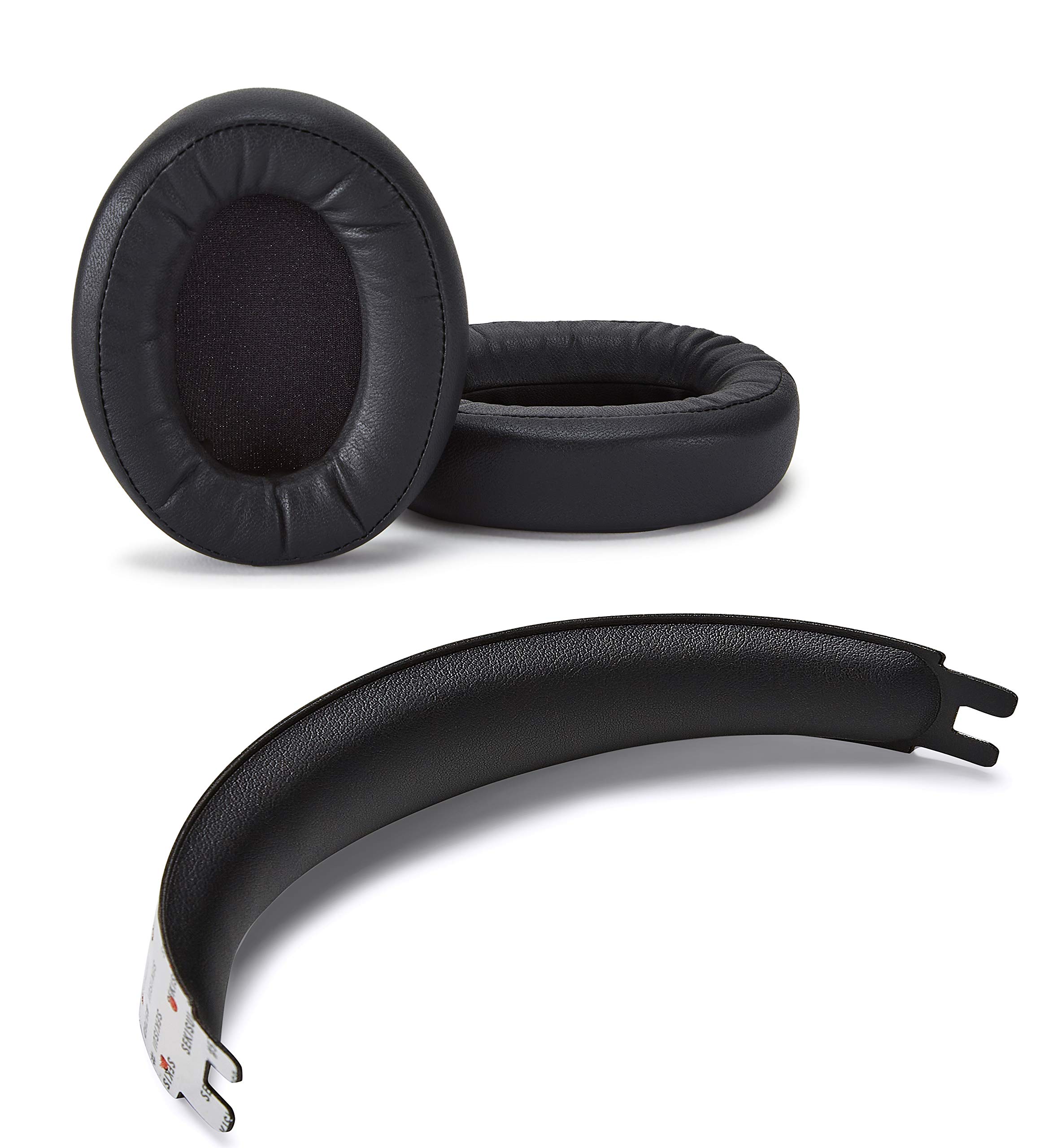 Premium Ear Pads and Headband Compatible with Kingston HyperX Cloud Flight S and Cloud Flight Headphones (Black). Protein Leather | Soft High-Density Foam | Easy Installation