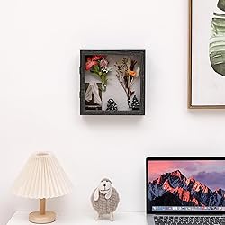 DEMAIKE 10x10 Shadow Box Frame with Linen