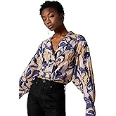 Equipment Womens Ariane Top in Skipper Blue Multi