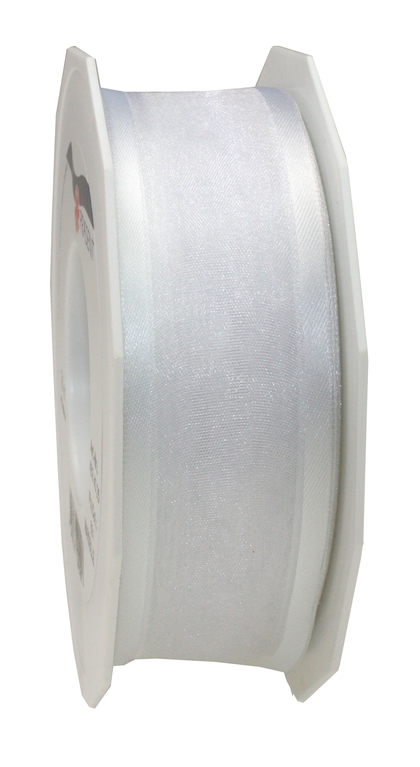 C.E. Pattberg Präsent - Marseille Wired Organza Ribbon White 40 mm width, 25 m length