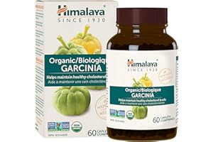 Himalaya Organic Garcinia, 60 Caplets, For Weight Control, USDA Certified Organic, Non-GMO, Gluten Free Supplement, 600 mg, 1