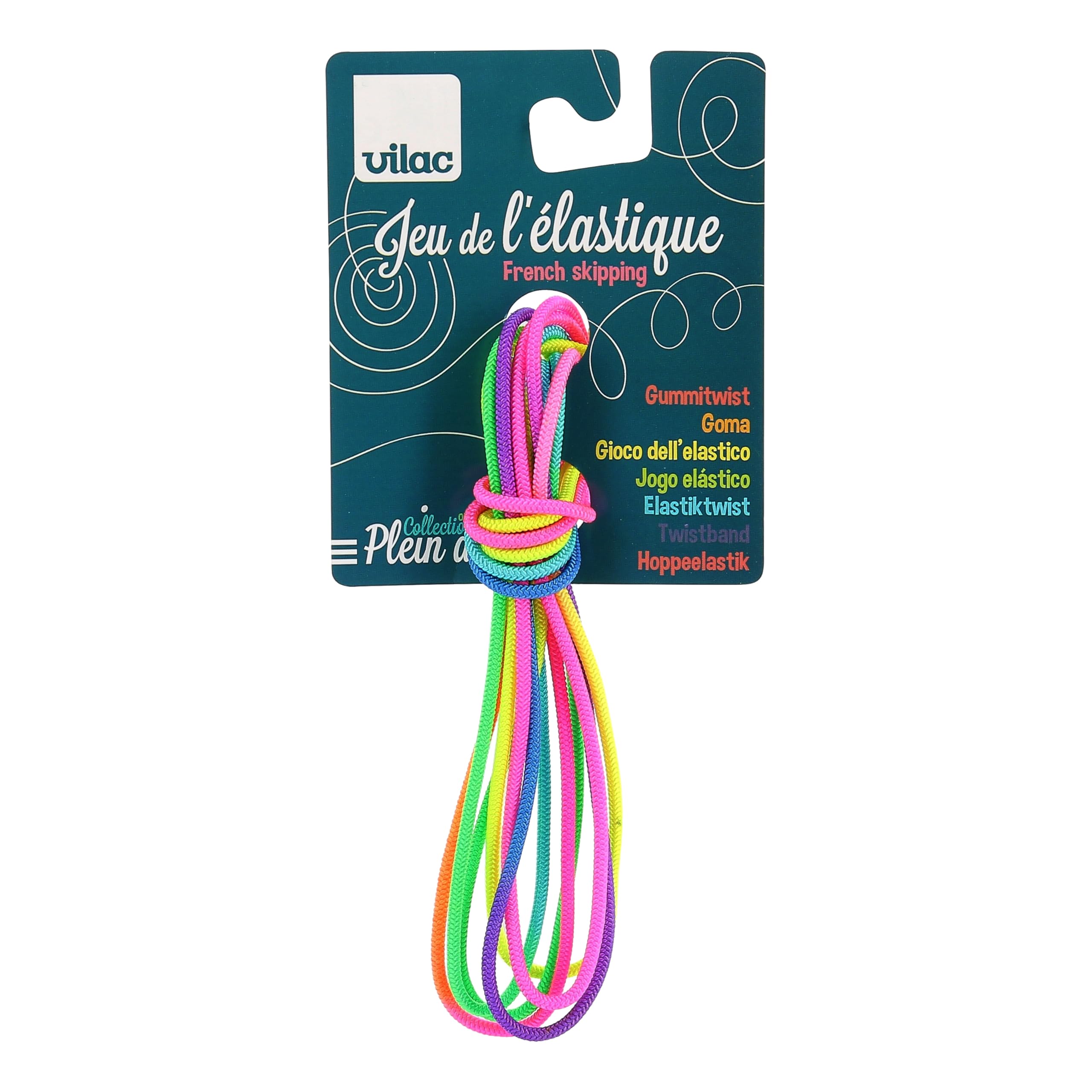 Vilac French Skipping Rope for Children, Kids Jump Rope for Fitness, Multicolored, 7ft Rope, Suitable for 5 Years+