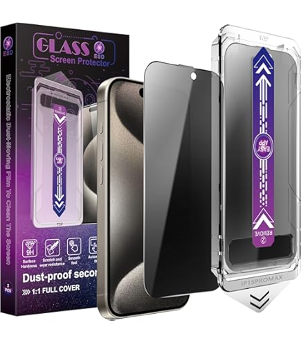 KAREEN 2 Pack Privacy Screen Protector For T-Mobile Revvl 7 5G Anti Spy Private Tempered Glass Film, Anti-Scratch, Bubble Free, Case Friendly - View #2