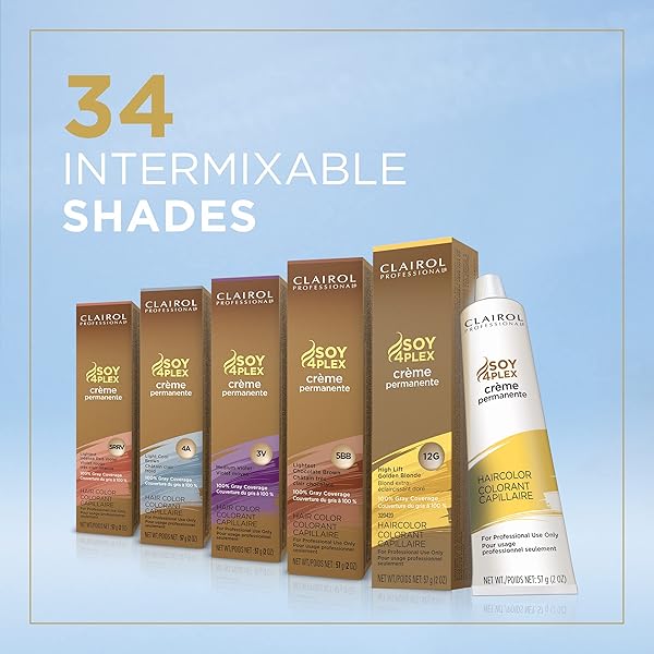 CLAIROL PROFESSIONAL CRÈME PERMANENTE, 4VVR LIGHT INTENSE VIOLET RED, 2 OZ. – PACKAGING MAY VARY