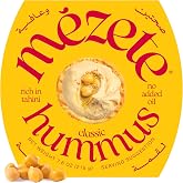 Mezete | Classic Hummus Tahini Rich | No Added Oils | No Preservatives | 100% All Natural | Authentic Middle Eastern | Gluten-Free | Halal | Shelf-Stable | Backpack Friendly | 180g (Pack of 1)