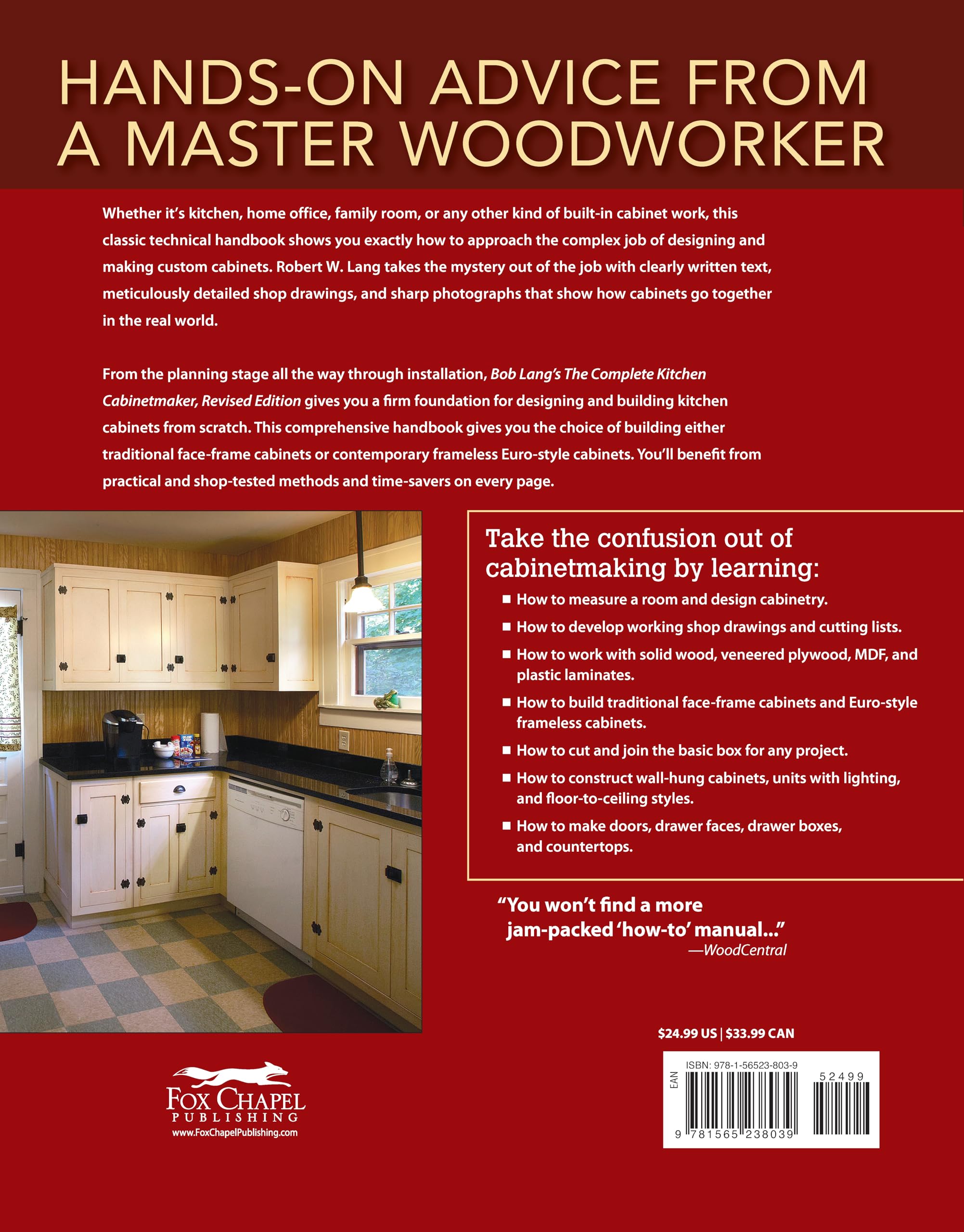 Bob Lang's The Complete Kitchen Cabinetmaker, Revised Edition: Shop Drawings and Professional Methods for Designing and Constructing Every Kind of Kitchen and Built-In Cabinet (Fox Chapel Publishing)