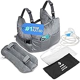Zomaple Mastectomy Recovery Pillow with Strap, Gel Pack, Seat Belt Cover & Shower Lanyard – Post-Op Essentials, Breast Augmentation/Reduction & Recovery Supplies – Washable Cover for Comfort & Support