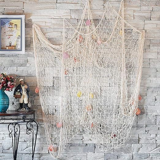 Amazon Com Cozroom Fish Net Wall Decoration Pack With Seashells