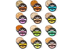 INSISART Natural Wood Chips for Cocktail Smoker, 12 Flavors Wood Chips Including Apple,Cherry,Oak,Mesquite,Pecan,Pear,Peach,Hickory,Beech,Organge, Rosemary,Cinnamon, Gifts for Men,Dad,Husband
