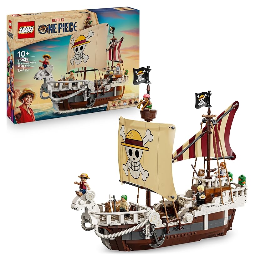 LEGO ONE PIECE La Nave Pirata Going Merry - Modello di Barca Giocattolo da Esposizione