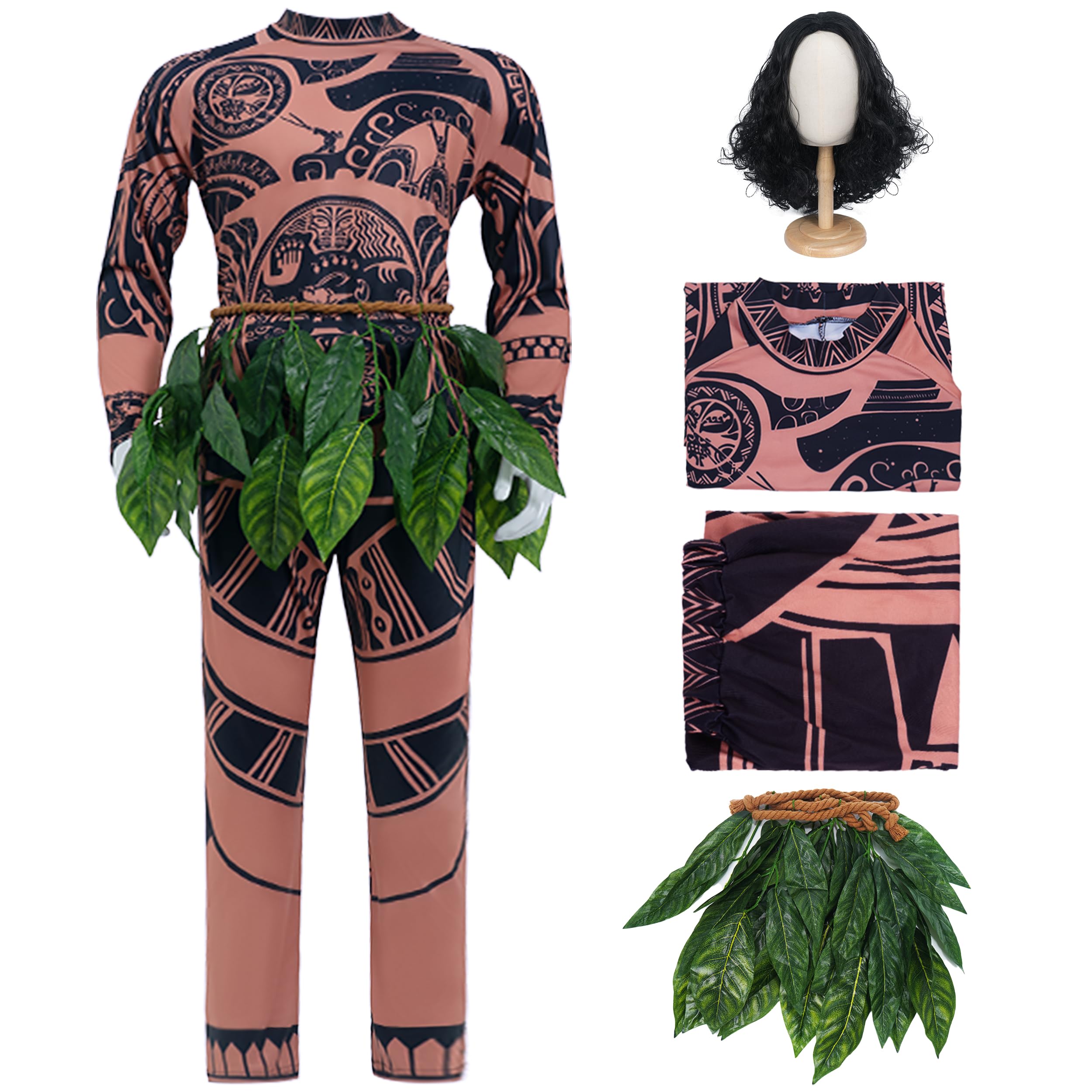 Halloween Familie Mens Kid Maui Cosplay Tattoo Kostuum T-Shirt Broek