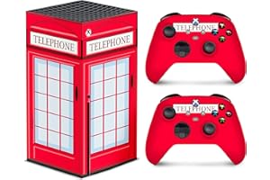 TACKY DESIGN Phonecell Skin Compatible for Xbox Series x Skin Telephone Console & Two Controller Skin, Xbox x Sticker Premium Vinyl 3M Decal Full wrap, Xbox Cover