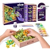 Art Kit Energy | Succulents Art Set 3D for Home Wall Decor | Craft Kits for Adults and Teen | Craft Box with Modeling Clay for Succulents | Hobby Kits Succulent DIY Kits