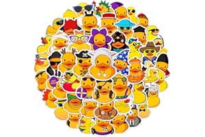 50pcs Lovely Little Yellow Duck Stickers, Cute Duck Decals for Water Bottles, Laptop, Luggage, Skateboard, Phone, Vinyls Wate