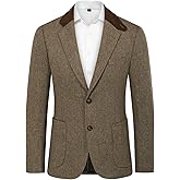 PJ PAUL JONES Mens Herringbone Blazer Vintage Tweed Wool Blend Sport Coat Jacket