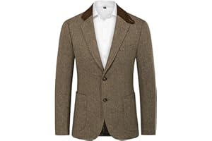 PJ PAUL JONES Mens Herringbone Blazer Vintage Tweed Wool Blend Sport Coat Jacket
