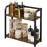 EKNITEY Spice Rack Organizer, 2-Tier Organizer Countertop Shelf Organizer Coffee Organizer Station for Kitchen Cabinet Pantry