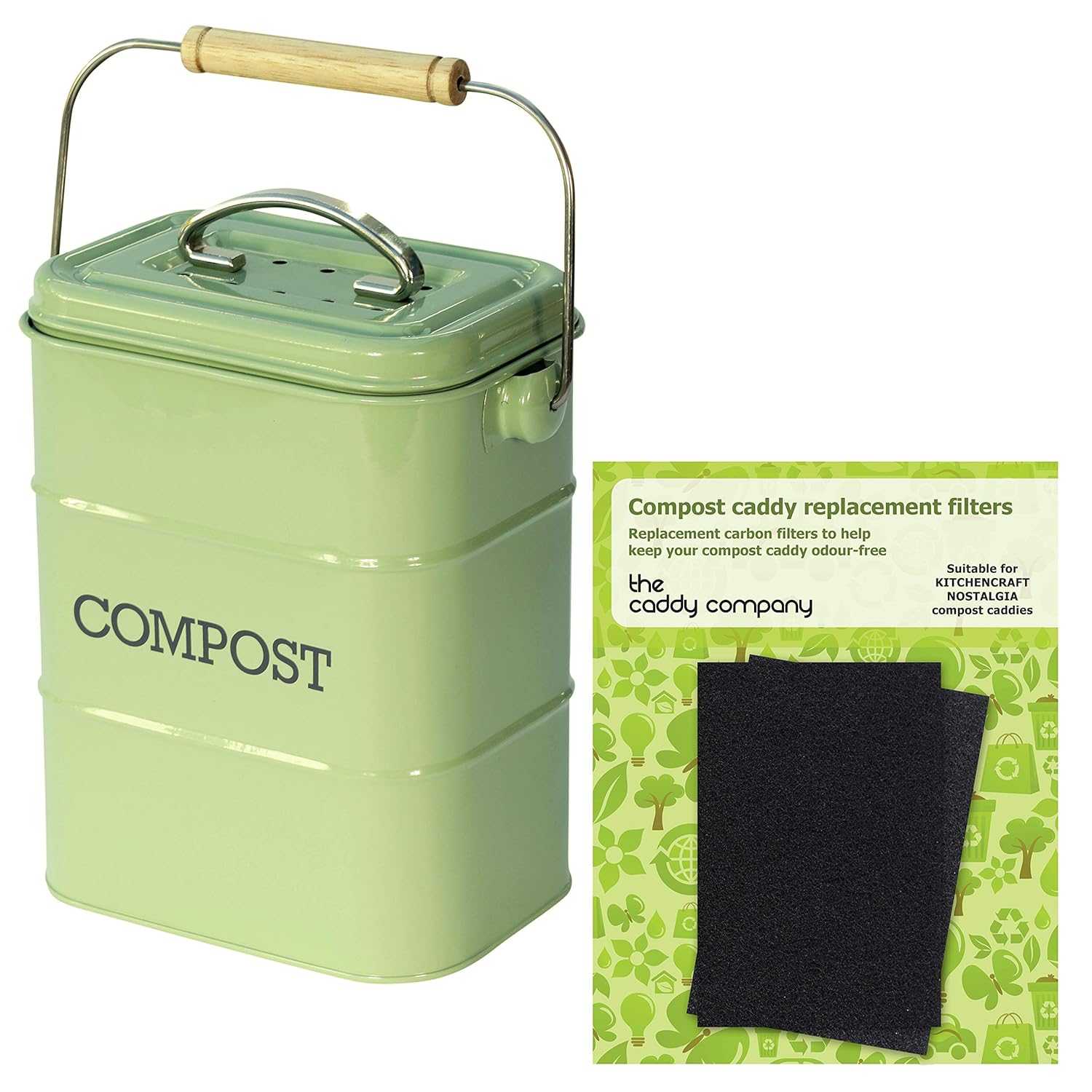 Rotho Bio Compost Bin 4.5 Litre Green Trash, Recycling & Compost