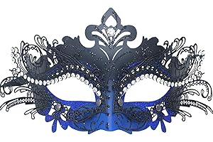 Geek-M Women/Men Masquerade Metal Masks Venetian Halloween Costume Mask Mardi Gras Mask