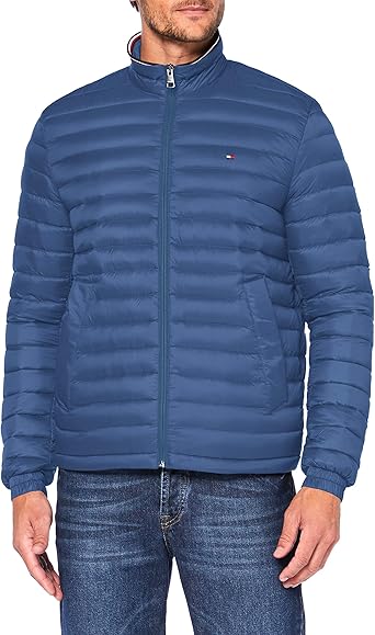 tommy hilfiger men's core lw packable down bomber jacket