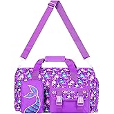 Kids Duffle Bag for Travel, Boys Girls Gym Duffel Bags with Shoe Compartment Little Kid Weekender Overnight Sports Bag Sleepover,Unicorn/Dinosaur/Mermaid