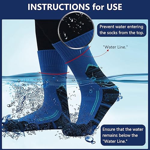 RANDY SUN Waterproof Skiing Socks, Unisex Moisture Wicking