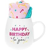 Happy Birthday To You - Streamer Socks & 15.5 Oz Coffee Cup Mug Gift Set