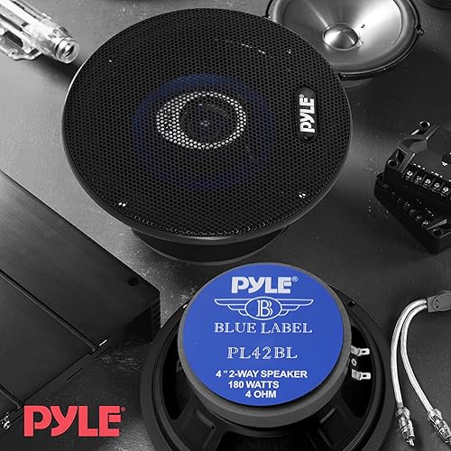 Pyle Three-Way Sound Speaker System-180 W RMS/360W Power Handling w/4  Ohm Impedance and 3/4'&#x
