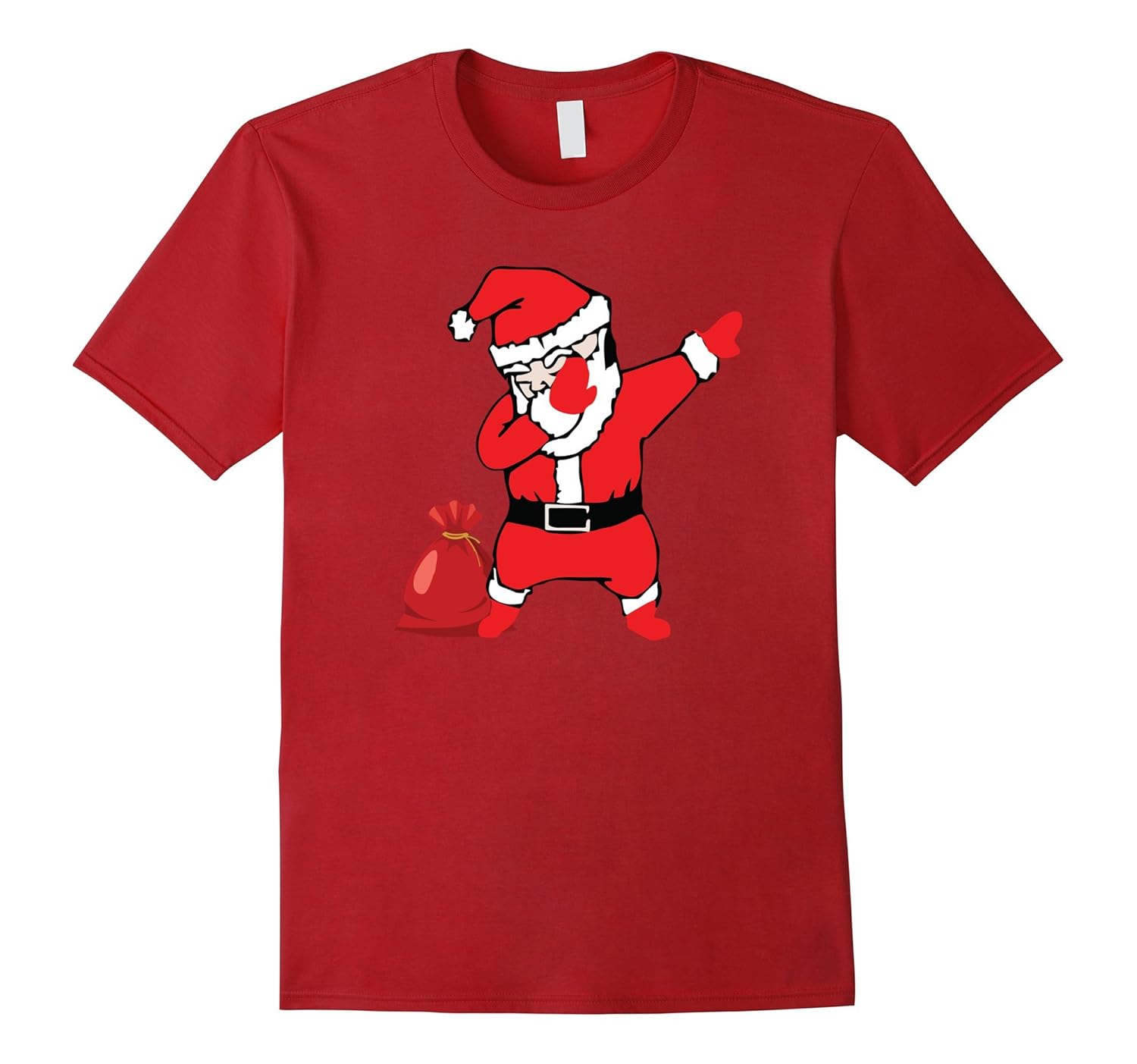 Dabbing Santa TShirt - Funny Christmas Santa Claus Tee-Rose