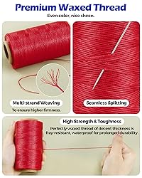Leather Upholstery Sewing Waxed Thread: PLANTIONAL
