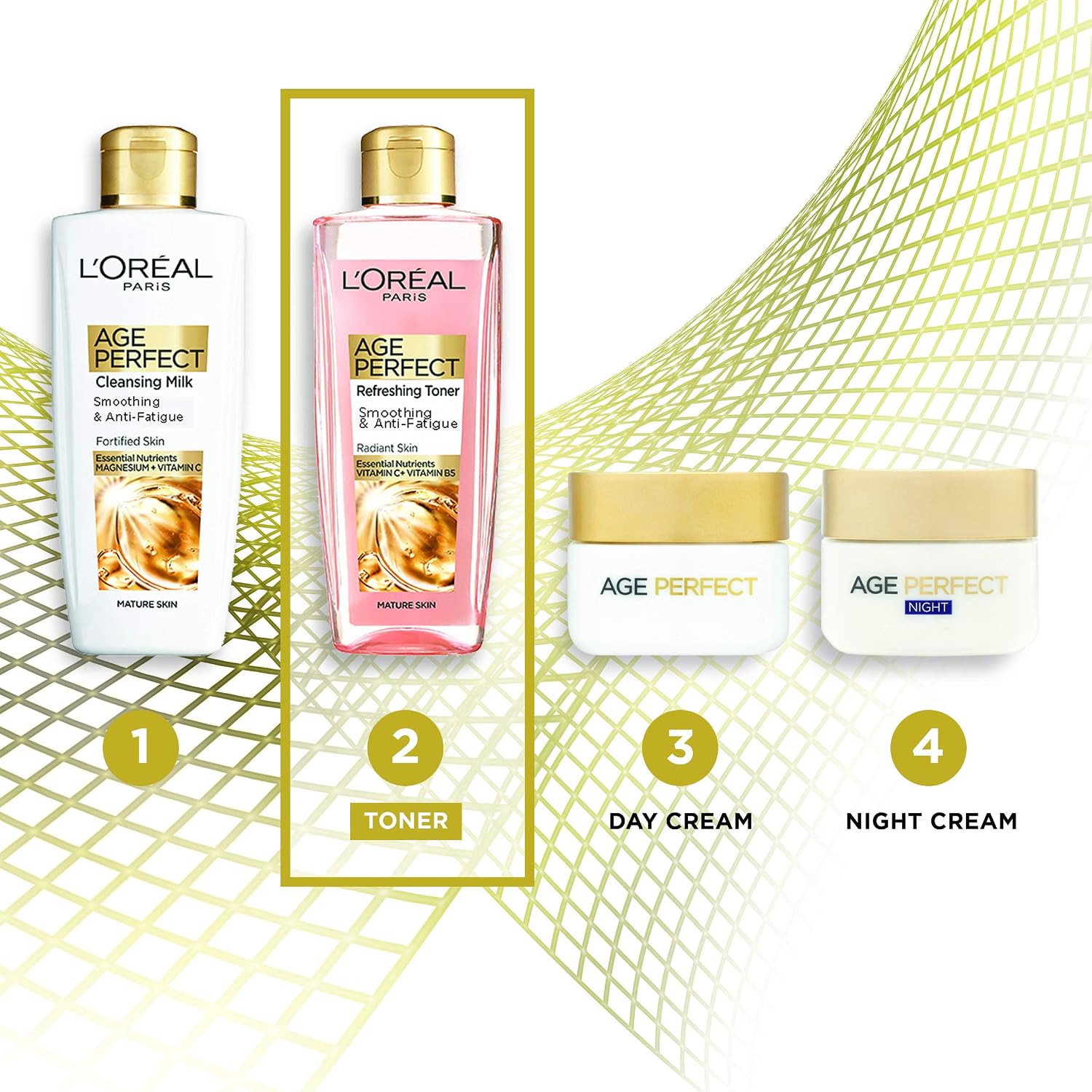 L'Oreal Paris Age Perfect Smoothing and Anti Fatigue Vitamin C Refreshing Toner, Black, Ultra-Invigorating Formula Exfoliates - Image 5