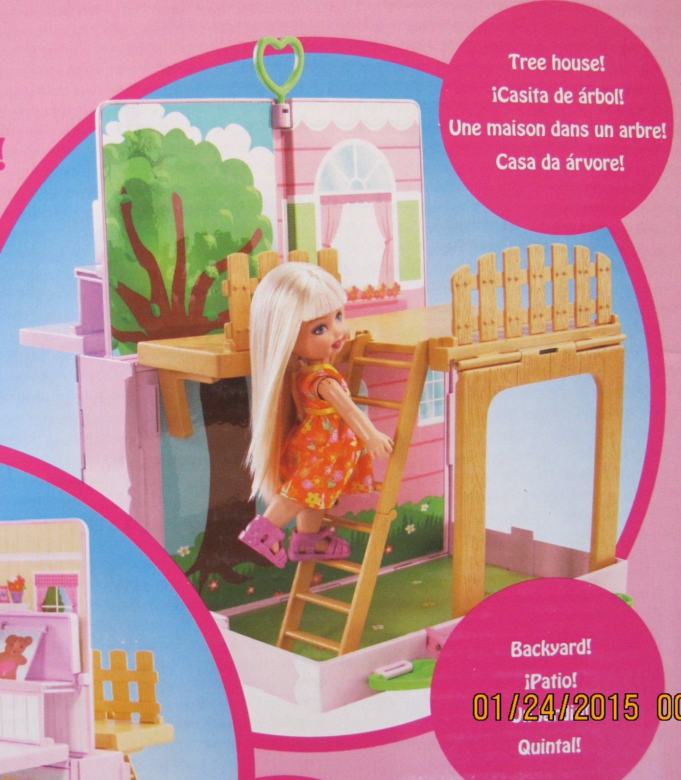 Barbie KELLY POP UP PLAYHOUSE Playset w TREE PLAY HOUSE & BACK YARD
