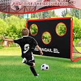 BAGAIL 180x120cm Soccer Goal with Target 2-in-1 Portable Garden Goal view 8