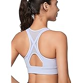 Yvette High Impact Zip Front Sports Bra Mesh Racerback Workout High Support Sports Bras for Women Large Breasts