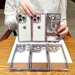 ROSEHUI Clear Glitter Phone Case for iPhone 15