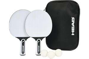 HEAD EastPoint Outdoor Table Tennis Paddle Set – Rubberized Weather-Resistant Ping Pong Paddles with Balls – 2 or 4 Player Set