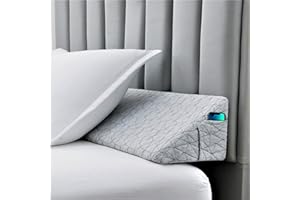 DECMAY King Bed Wedge Pillow for Headboard,Detachable Memory Foam Bed Gap Filler King Size,Close The Gap (0-7") for Headboard and Mattress(Gray,76 x10 x7In)