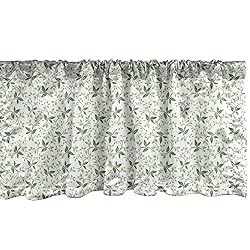 Ambesonne Leaf Window Valance, Ivy Patterns with