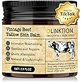 LINKTION Beef Tallow Honey Balm for Skin:100% Grass-Fed Beef Tallow Moisturizer For Face and Body Vintage Tallow Balm With Olive Oil Manuka Honey For Sensitive Dry Skin Repair - 2 oz