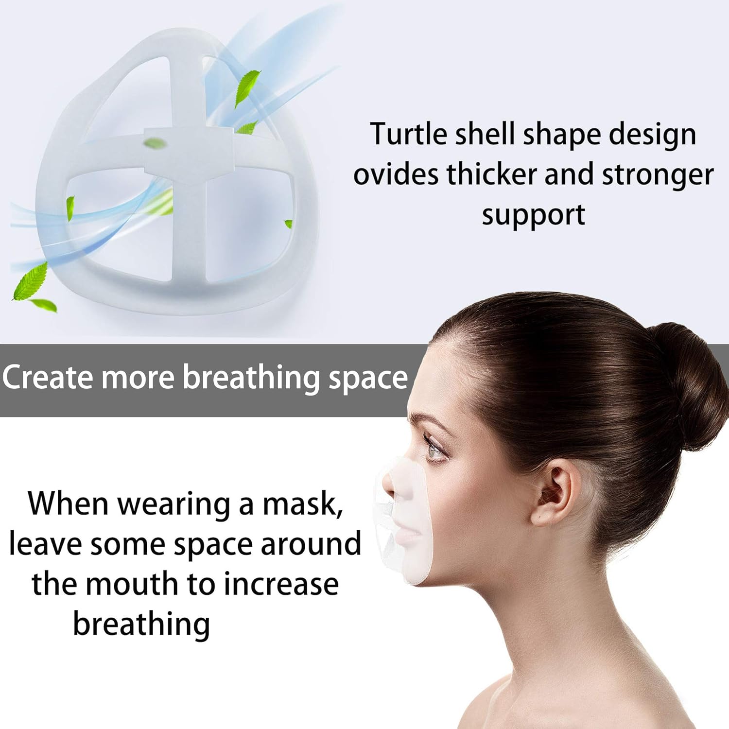 10 Pcs 3D Mack Bracket 5g Softest Version Comfortable Mack Wearing Inner Support Frame, Lipstick Protection Stand, Keep Fabric off Mouth Breathing Smoothly Reusable Washable: Home Improvement