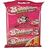 Bubblicious | Strawberry Gum | Bubblicious Chewing Gum Strawberry Splash - 4 Per Pack | Bubbalicious Bubblegum | 5.36 Ounce T