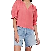 Velvet by Graham & Spencer Women's Celine Woven Linen Top