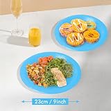 PARTY GO 50 Pcs 9 Inch Blue Paper Plates Disposable Party Supplies view 3