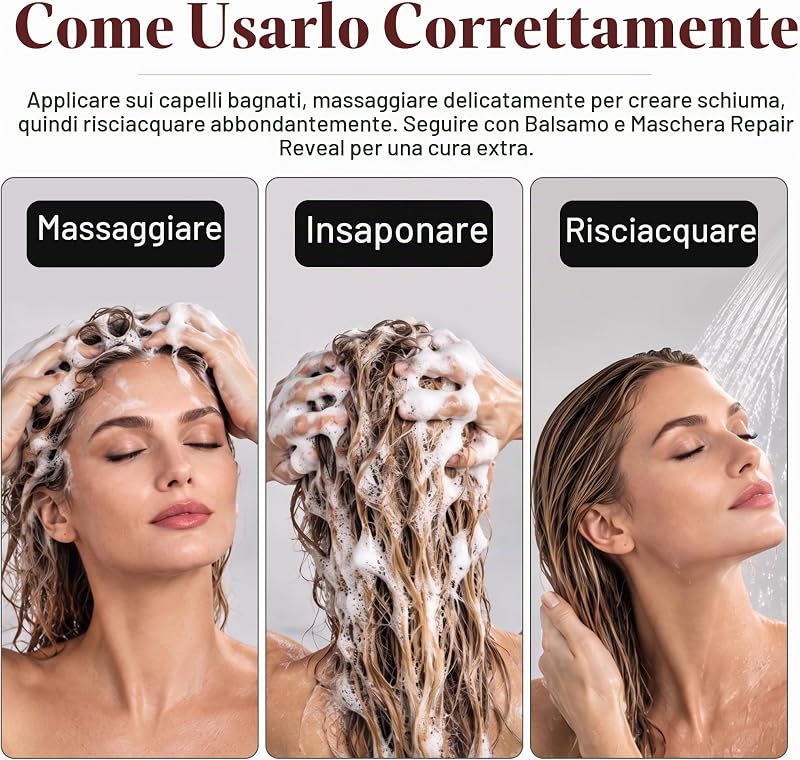 Shampoo senza Solfati Capelli Danneggiati Colorati Cheratina Vegano — foto 6 di 8