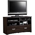 Sauder Beginnings TV Stand with Drawers, For TV's up to 46", Cinnamon Cherry finish