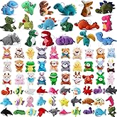 78 Pack Mini Stuffed Animals, Assorted Plush Toy, Party Favors for Kids, Classroom Rewards, Carnival Prizes, School Gifts, Claw Machine Filler, Keychain Decoration