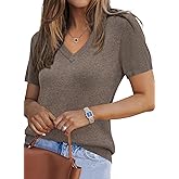 Arach&Cloz Women's Wool Blend Spring Summer Lightweight Business Casual Sweater Tops 2026